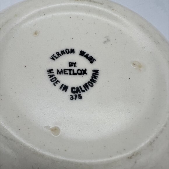 Vintage Metlox Poppytrail Vernon Ware Fruit Basket Vegetable Bowl 9" USA - Picture 5 of 5